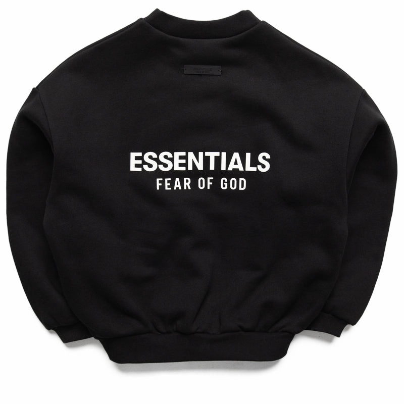 Kids Fear Of God Essentials Fleece Crewneck - Black