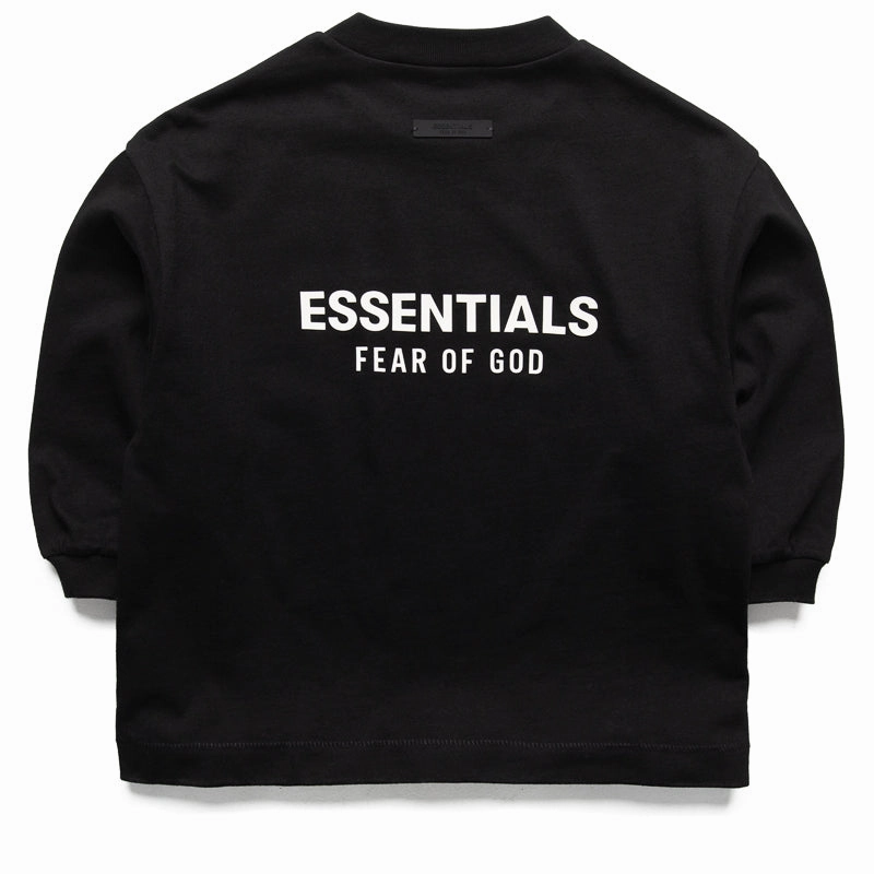 Kids Fear Of God Essentials Jersey L/S Tee - Black
