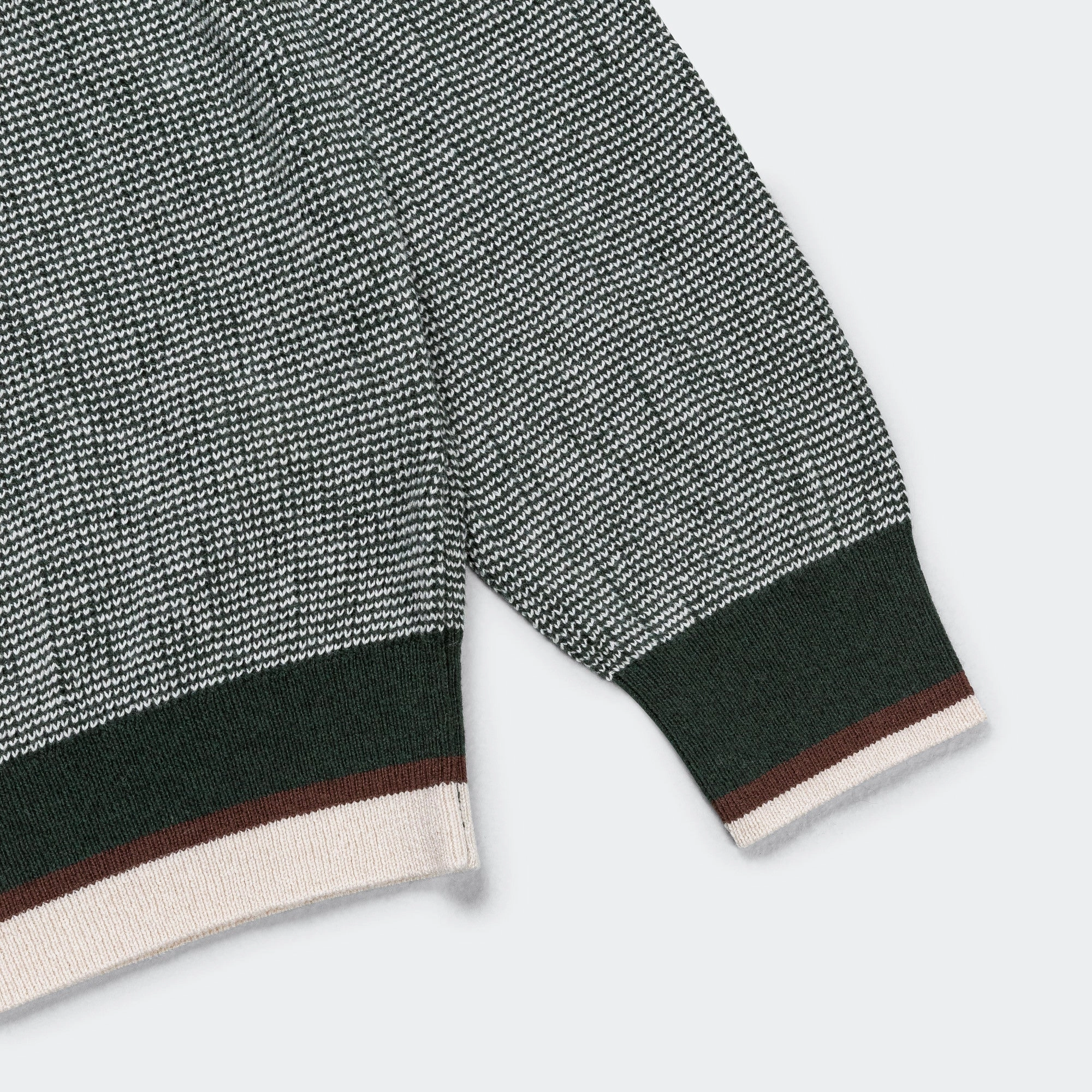 Knit Polo Collar Line - Green