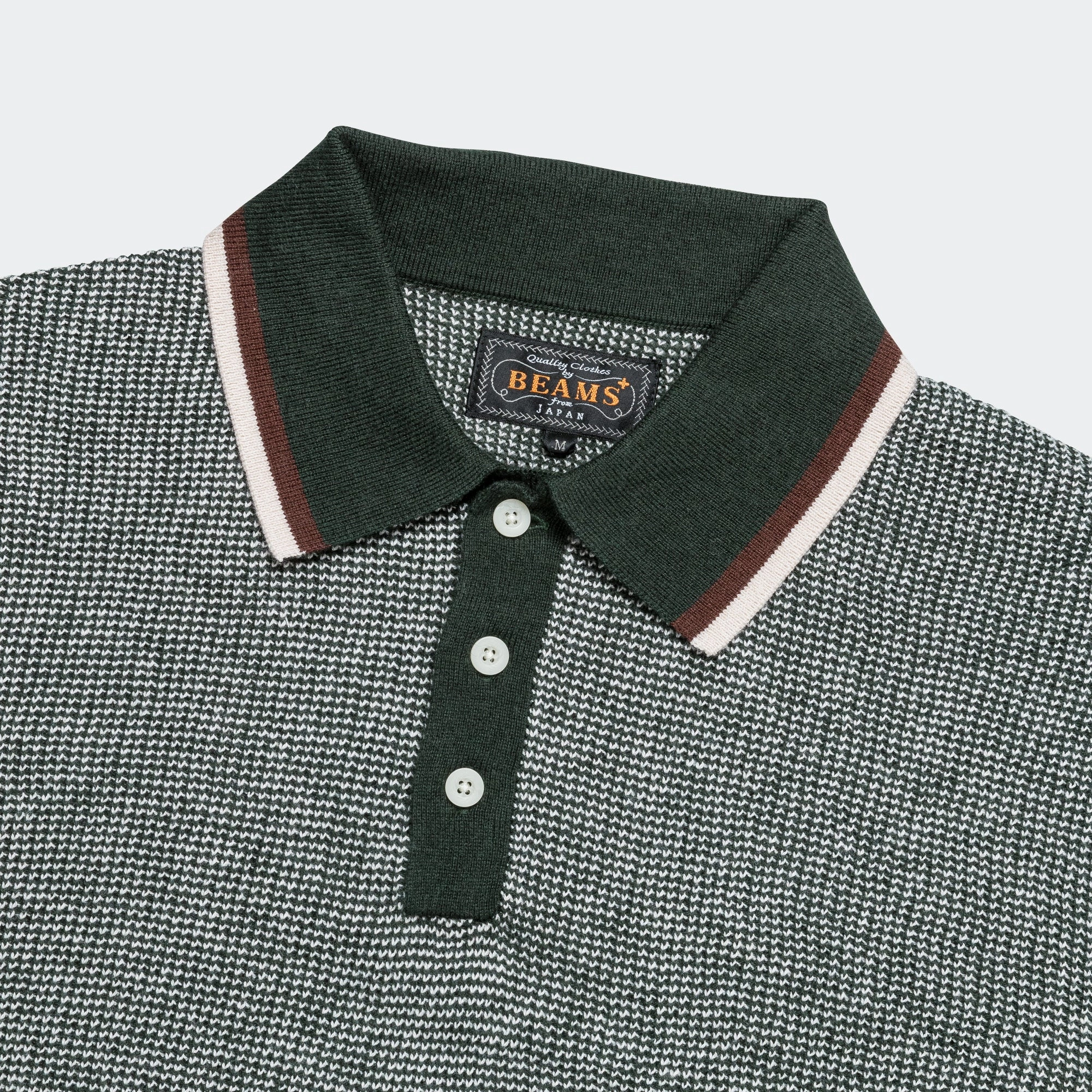 Knit Polo Collar Line - Green