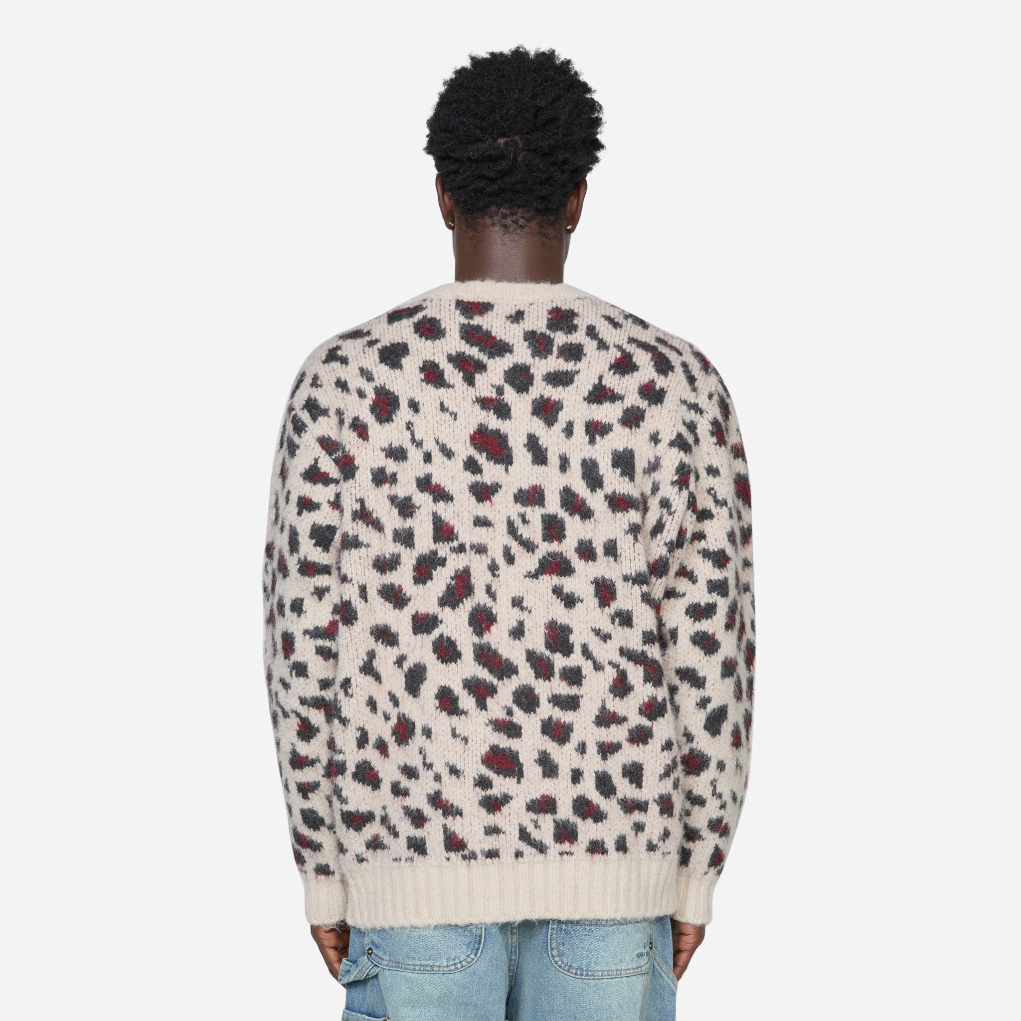Leopard Brushed Knitted Sweater Multi