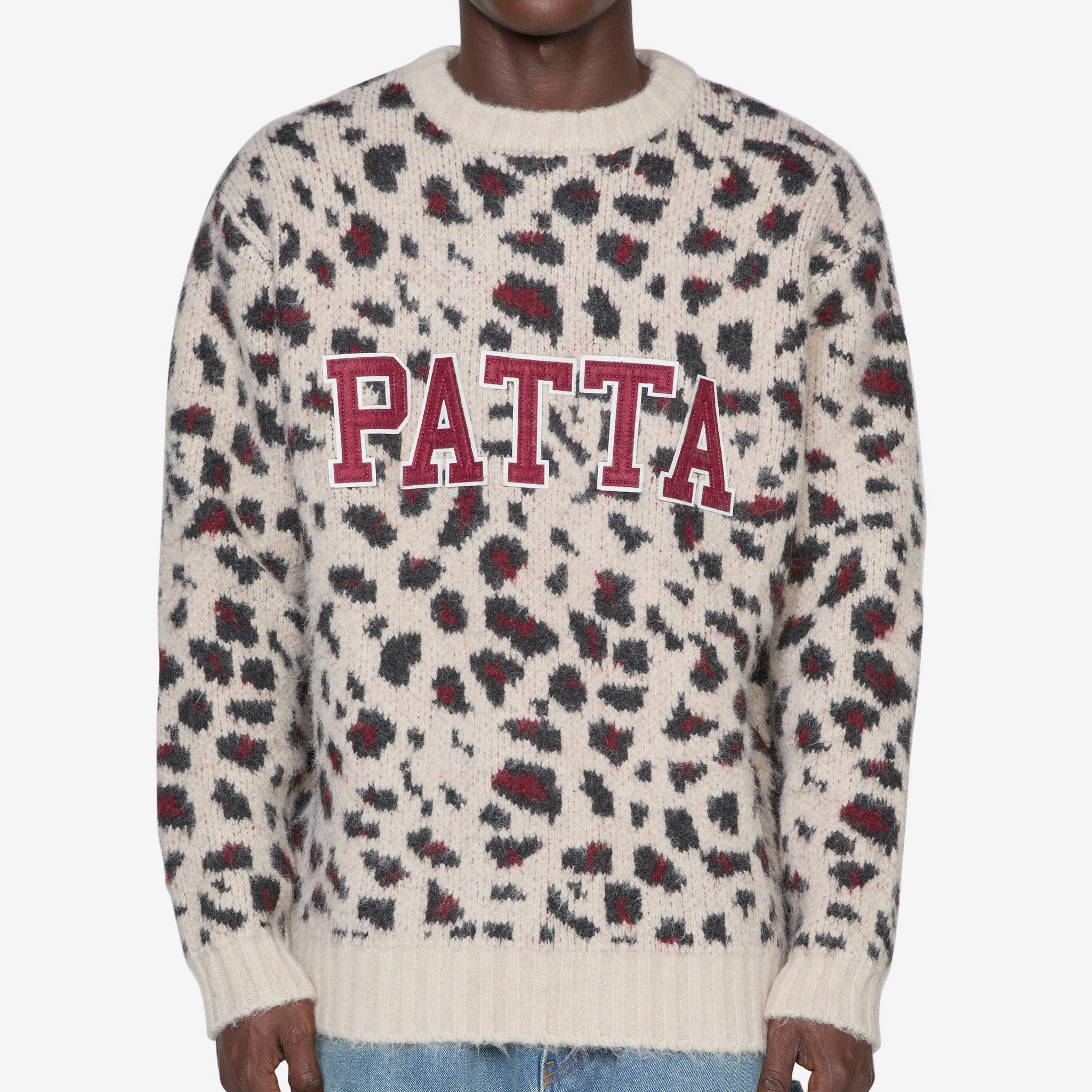 Leopard Brushed Knitted Sweater Multi