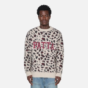 Leopard Brushed Knitted Sweater Multi