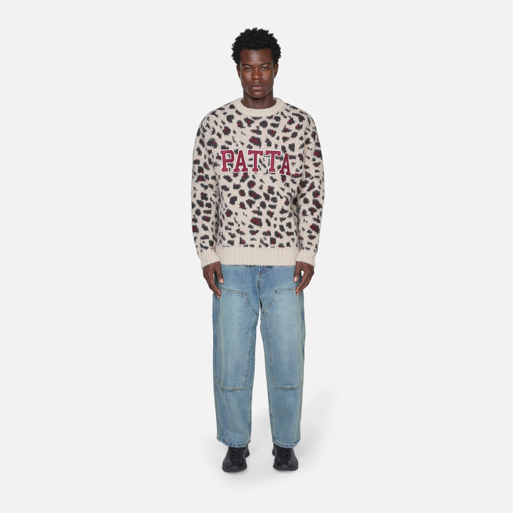 Leopard Brushed Knitted Sweater Multi