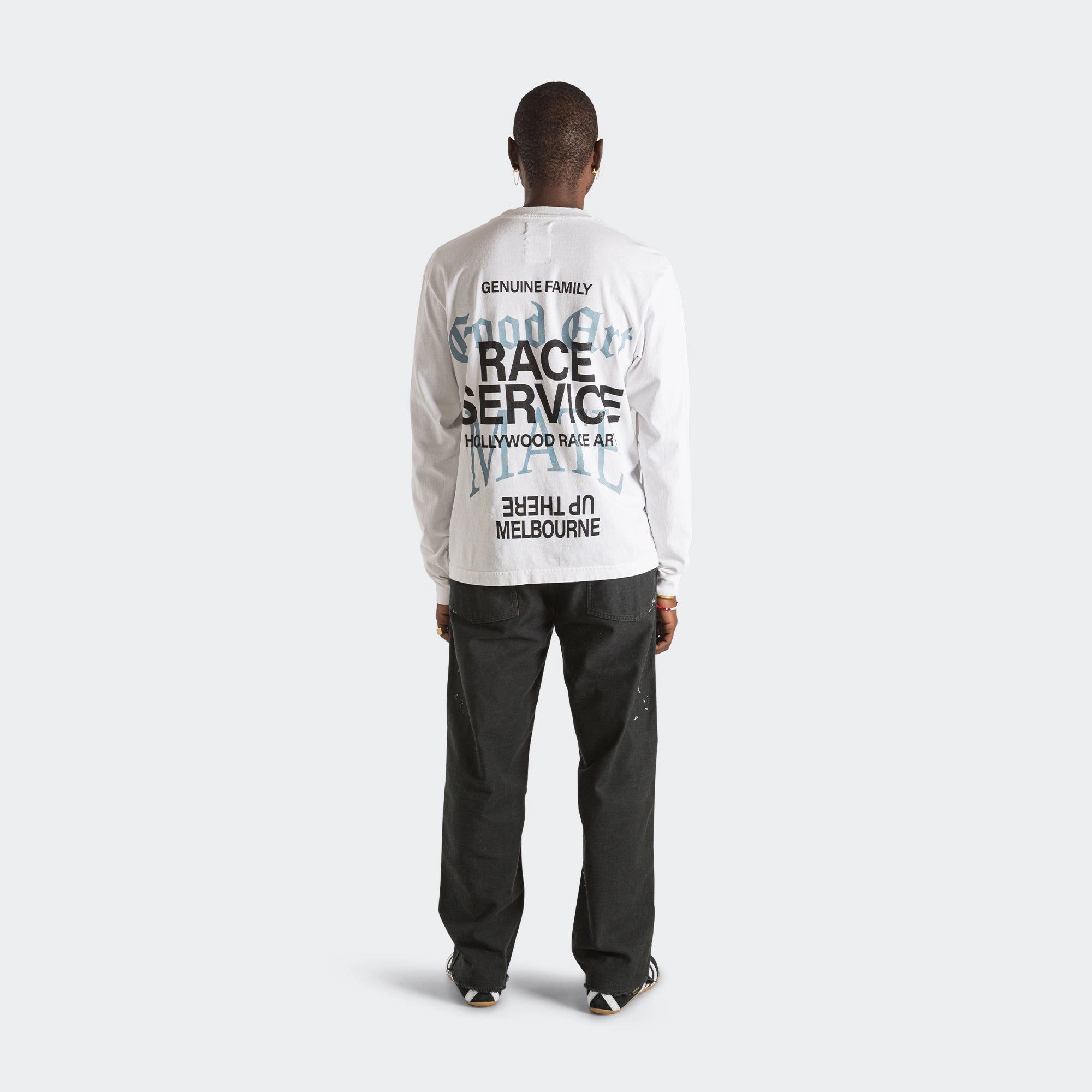LS T-Shirt x Race Service - Optical White