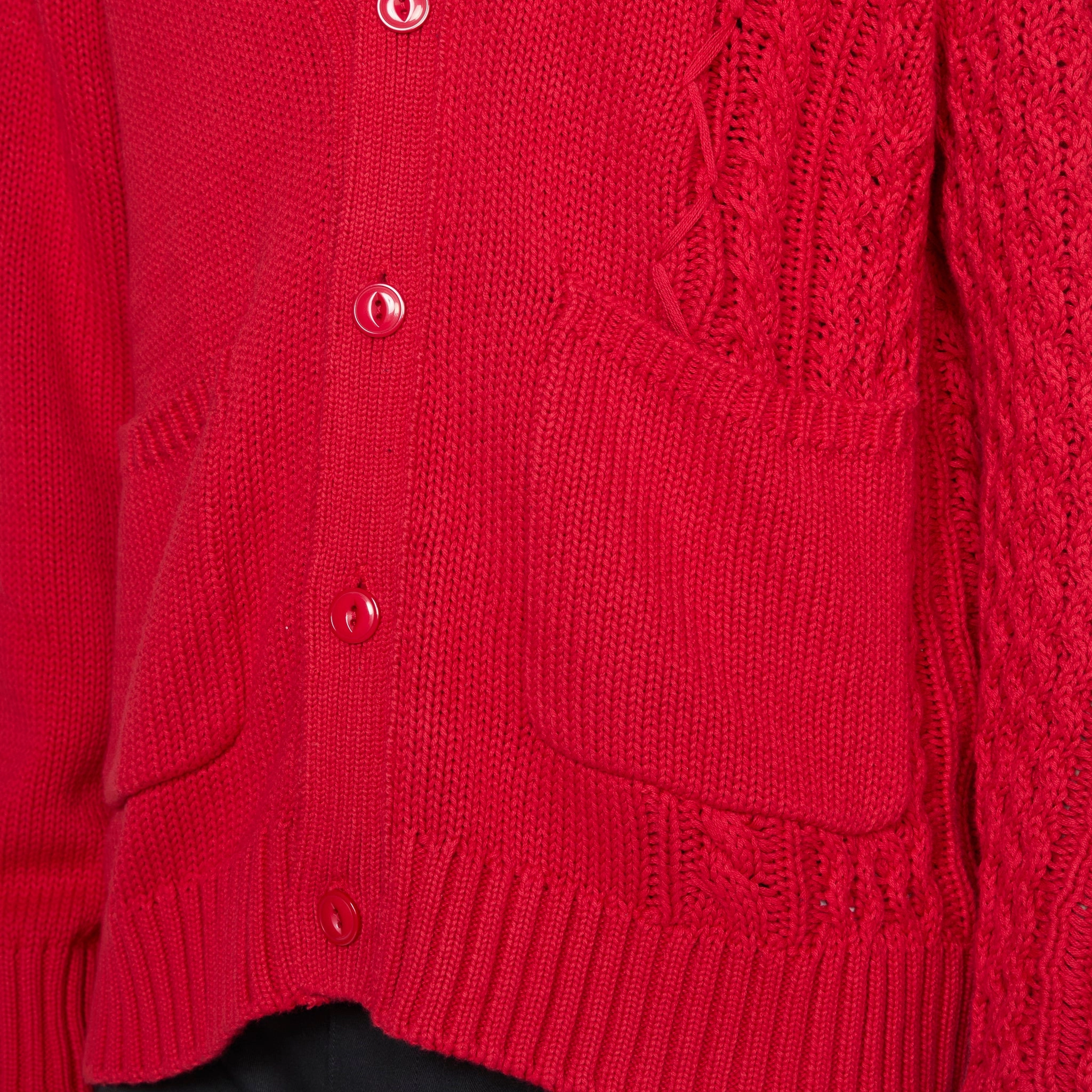 Merge Cardigan Red