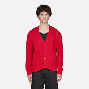 Merge Cardigan Red