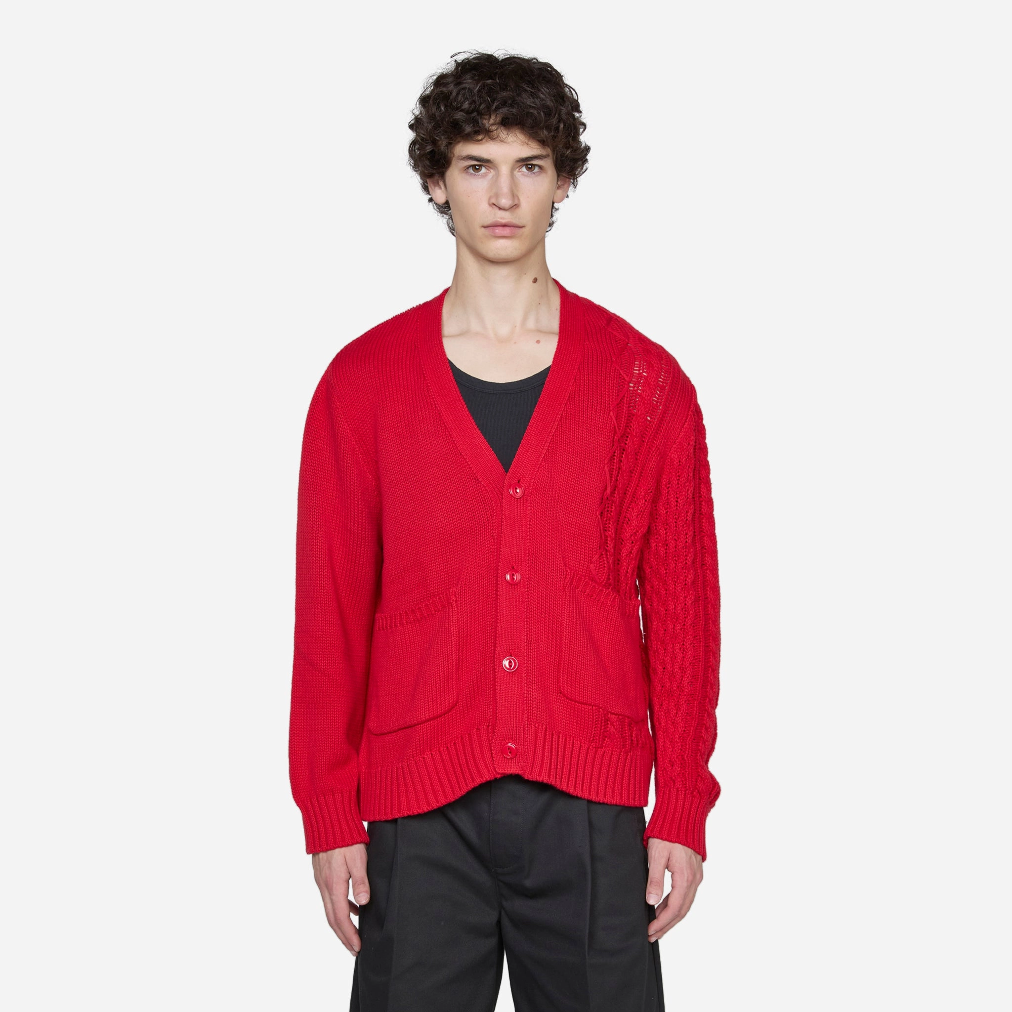 Merge Cardigan Red