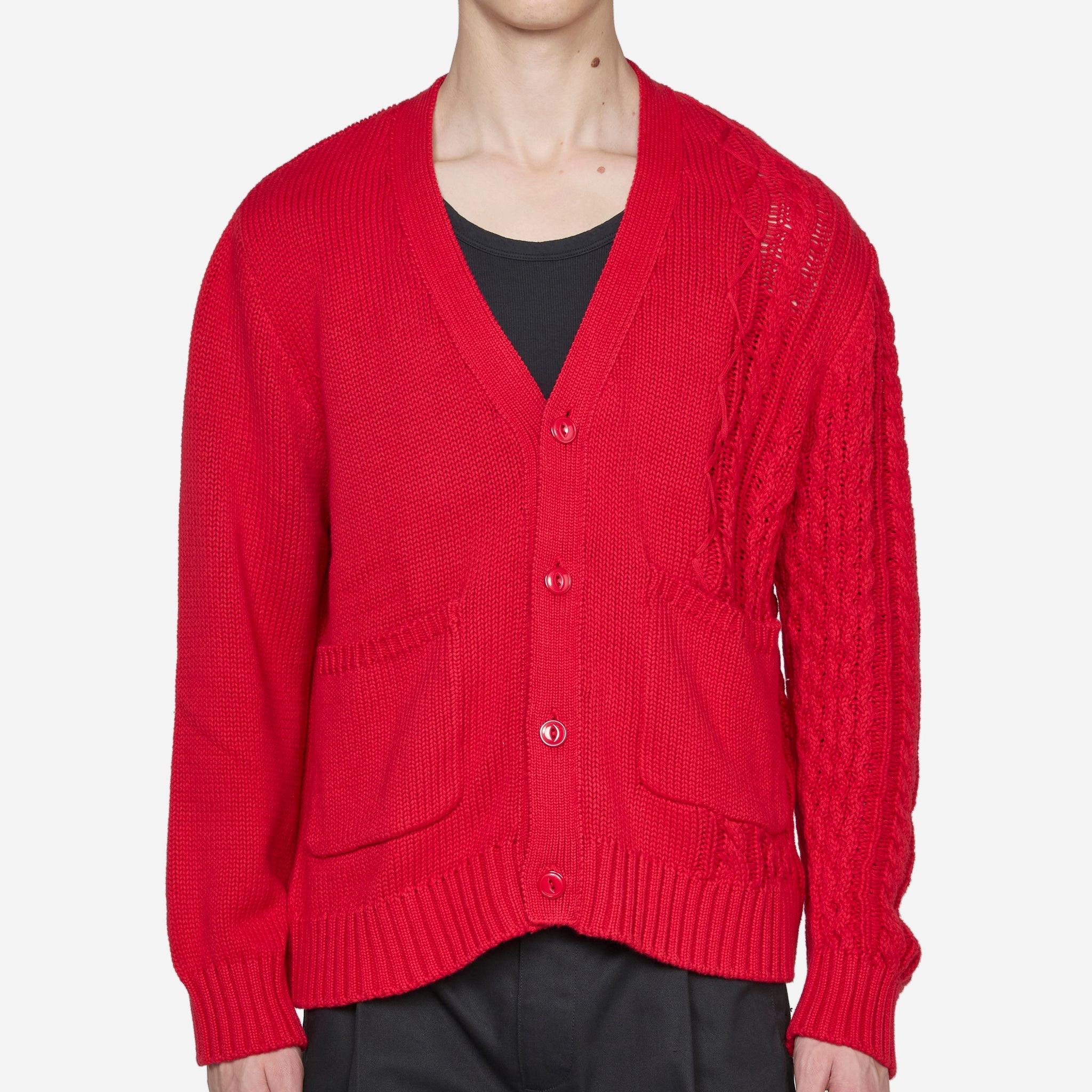 Merge Cardigan Red