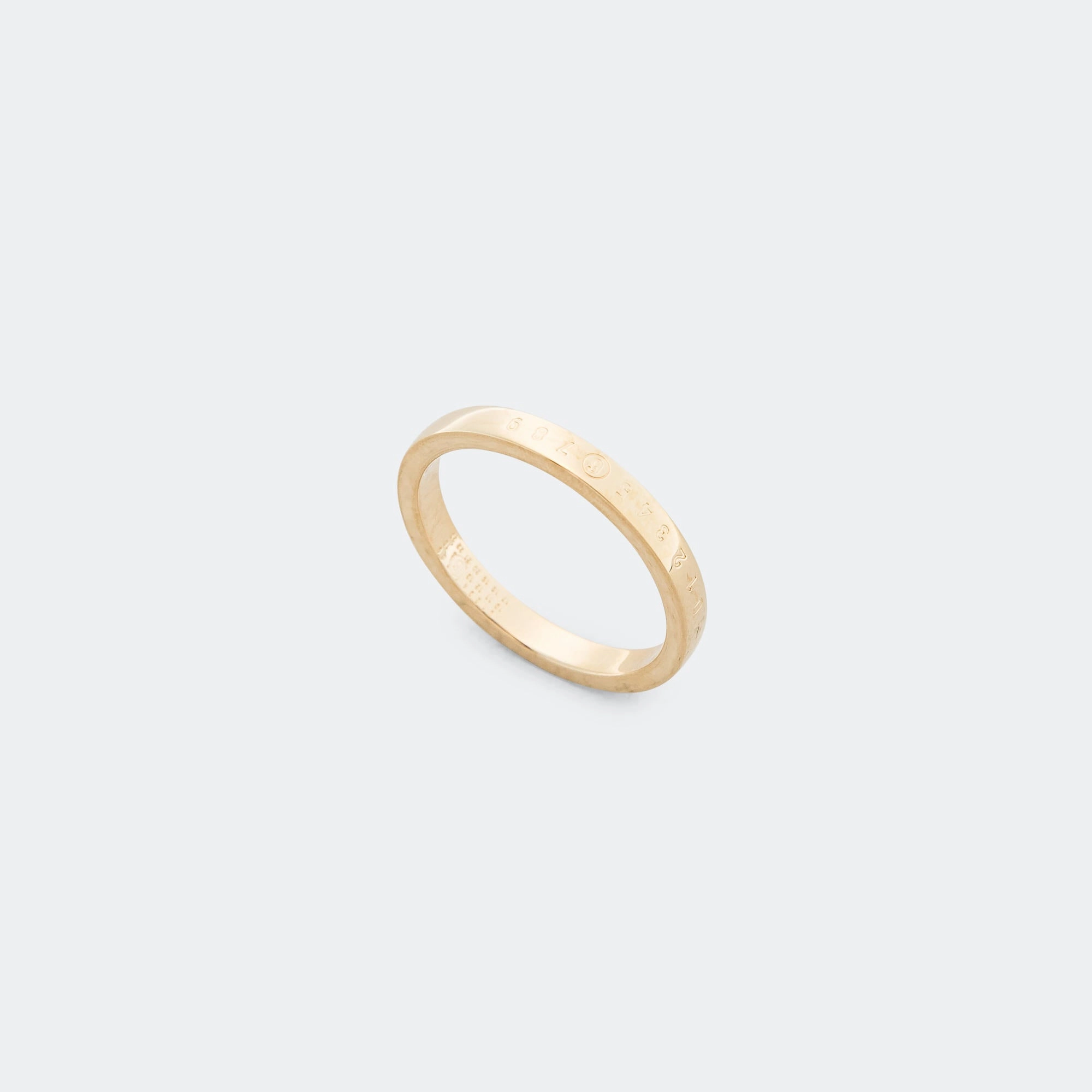 Minimal Logo Slim Ring - Yellow Gold Brass