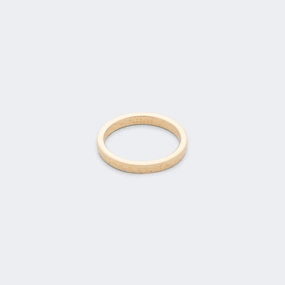 Minimal Logo Slim Ring - Yellow Gold Brass