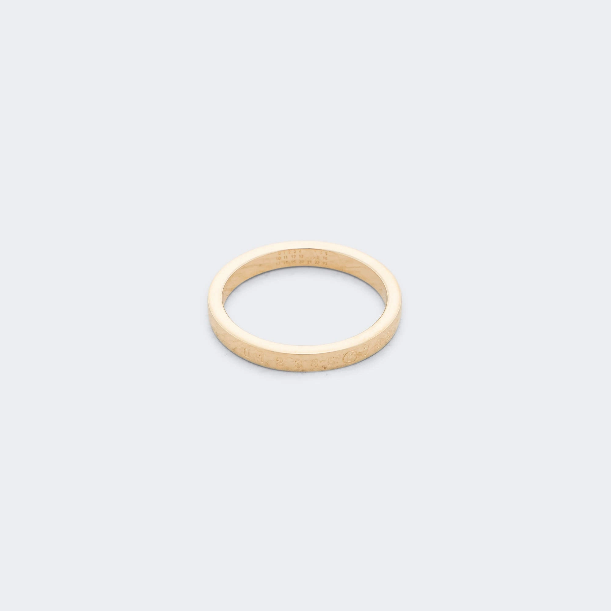 Minimal Logo Slim Ring - Yellow Gold Brass