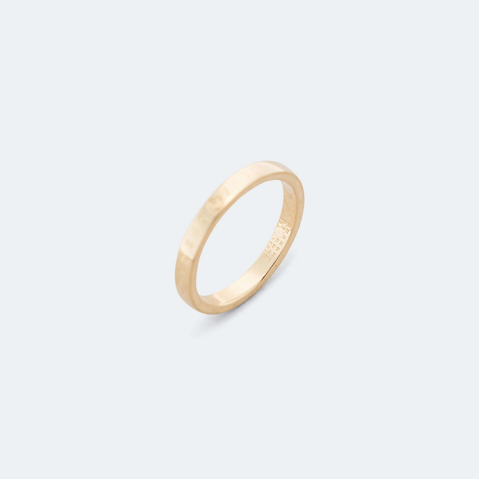 Minimal Logo Slim Ring - Yellow Gold Brass