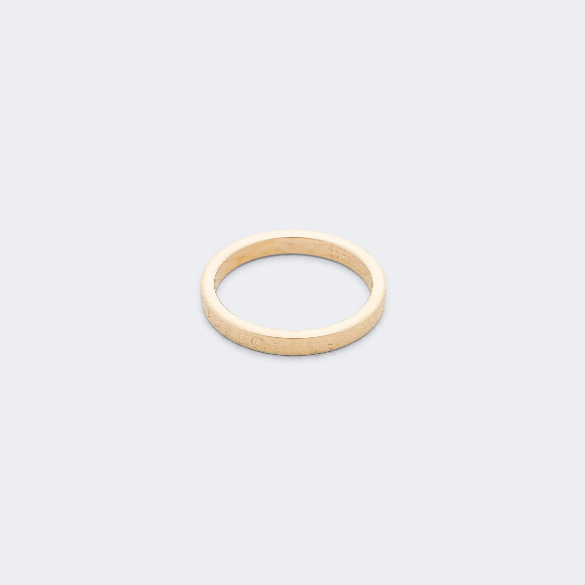 Minimal Logo Slim Ring - Yellow Gold Brass