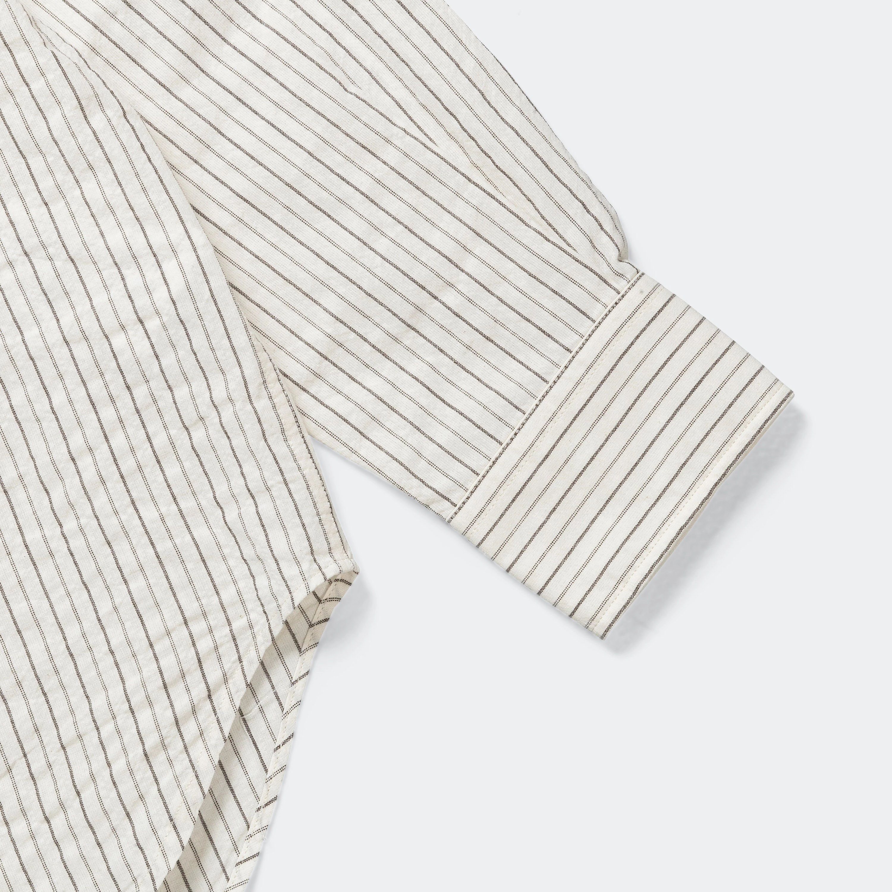 Mo Oversized Striped Shirt - Chestnut