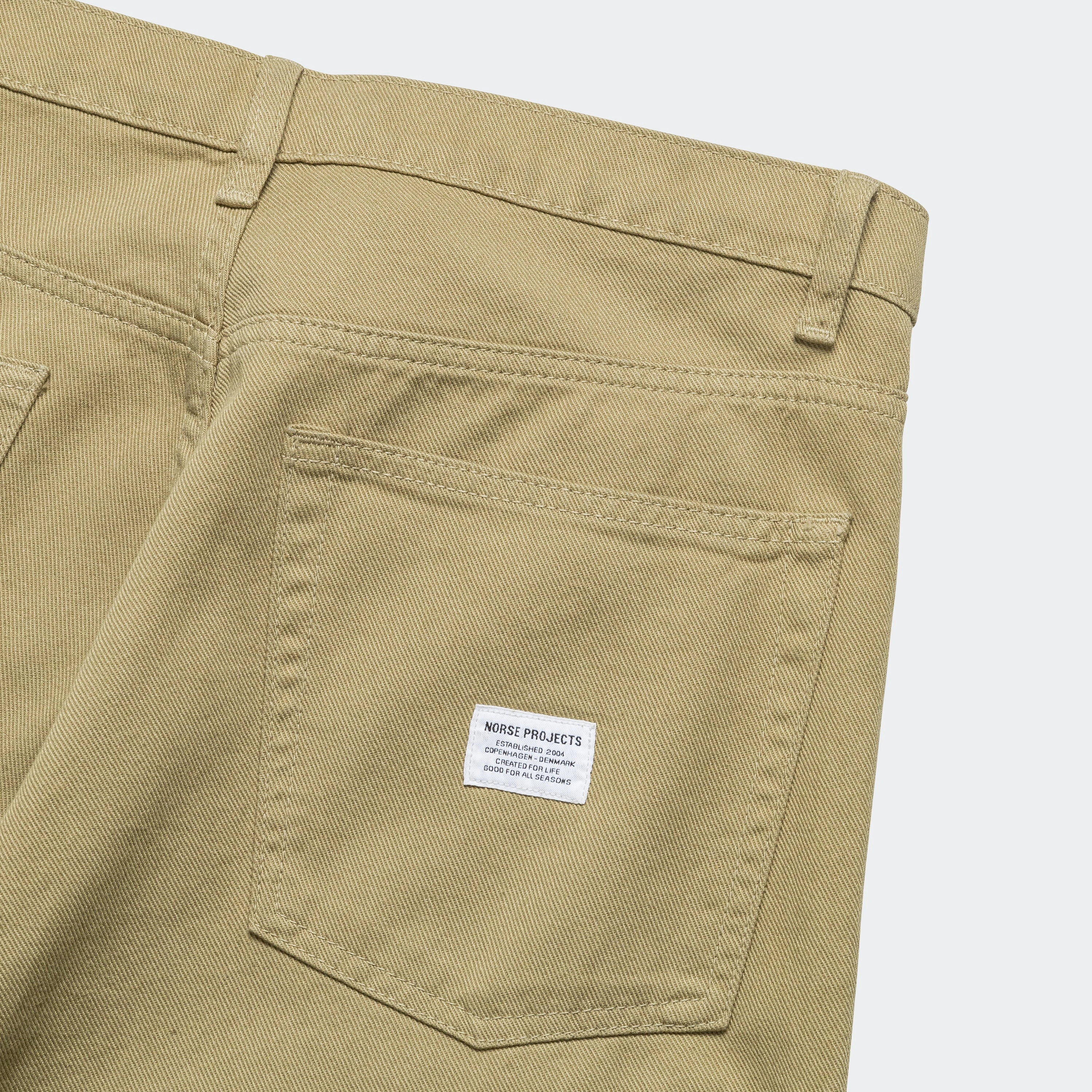 Mogens Relaxed 5 Pocket Heavy Twill - Moss Green