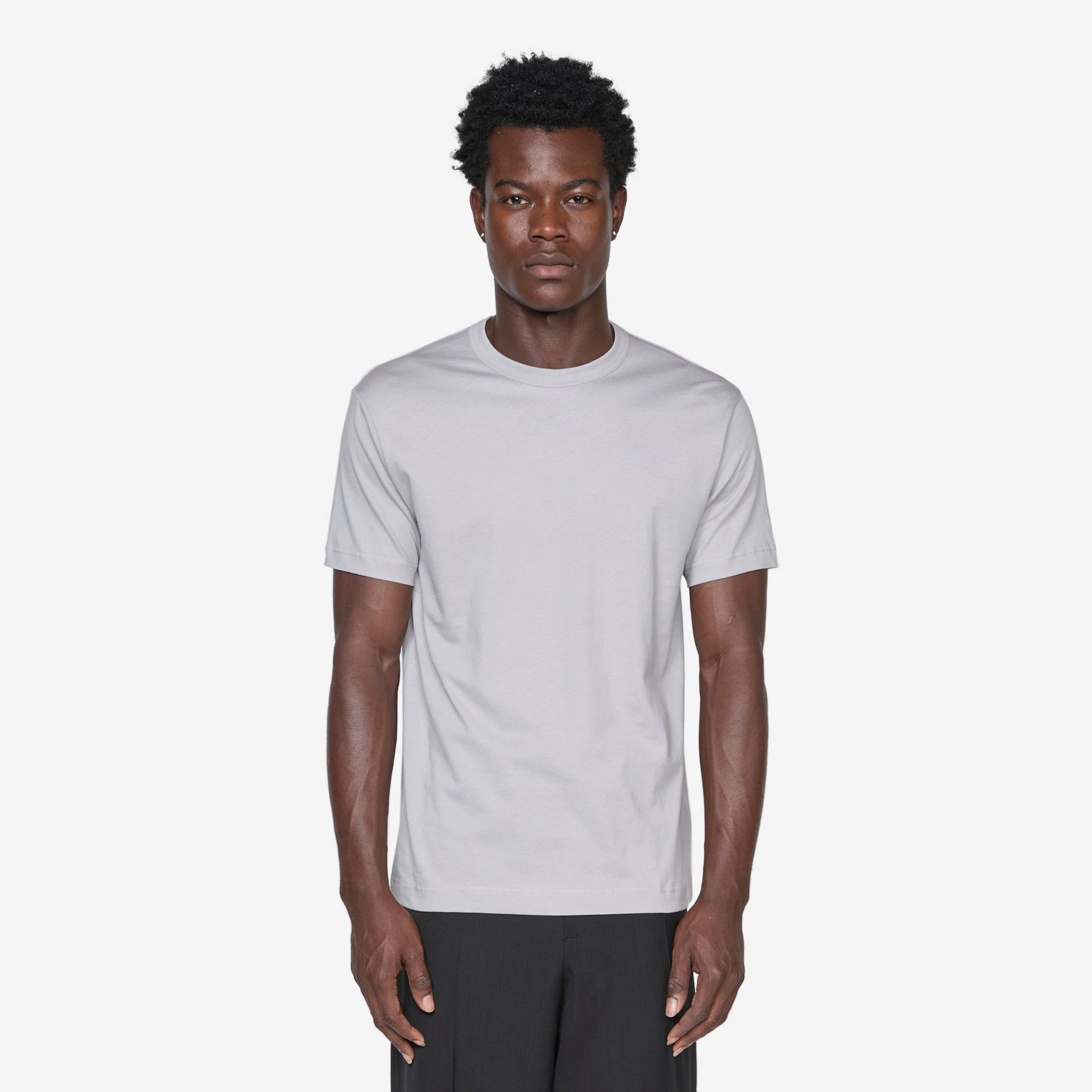 Neck Logo T-Shirt Grey