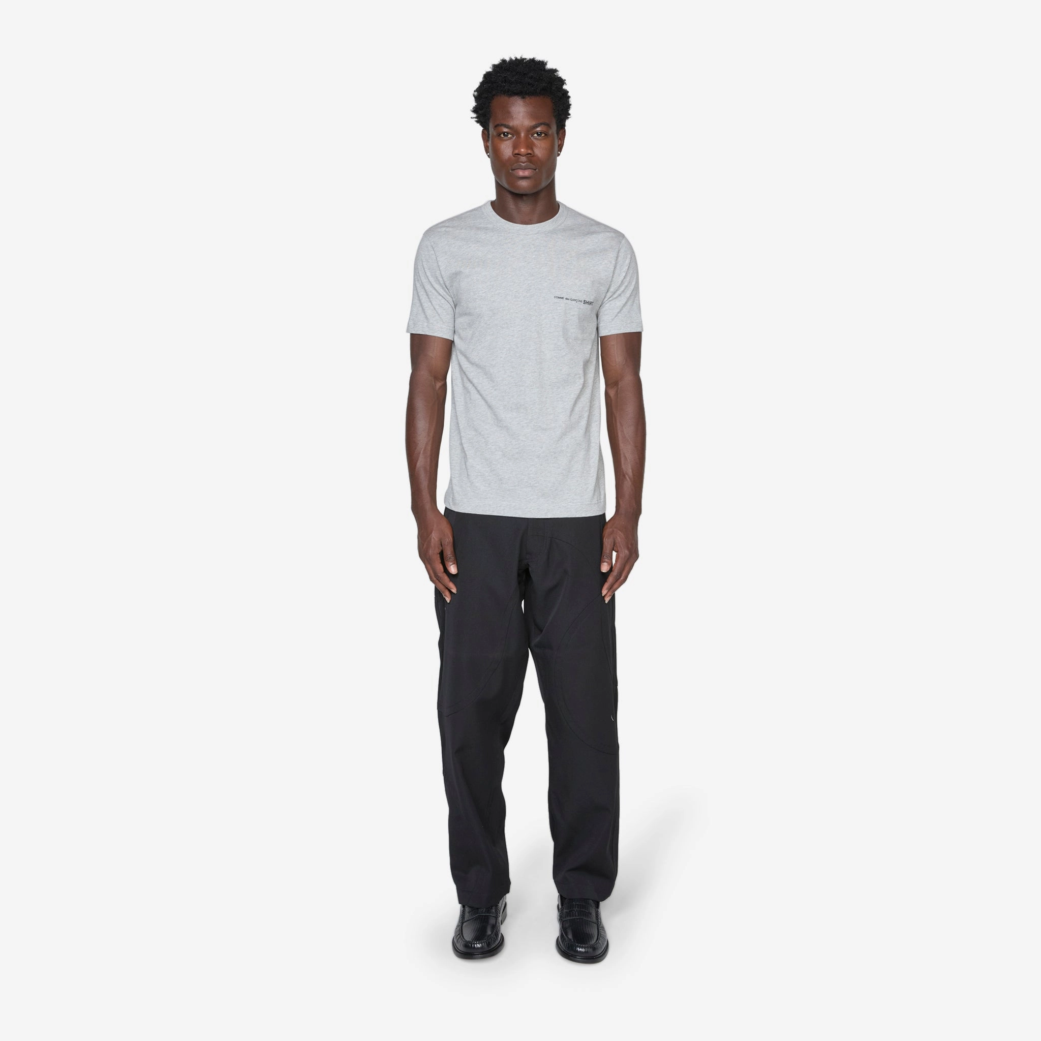 Neck Logo T-Shirt Grey