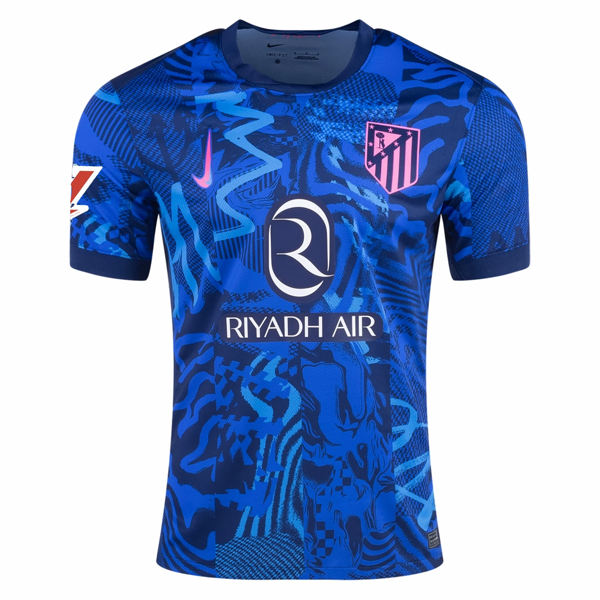 Nike Atletico Madrid Samuel Lino Third Jersey w/ La Liga Patch 24/25 (Blue Void/Pink Glow)