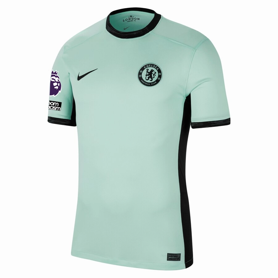 Nike Chelsea Christopher Nkunku Third Jersey w/ EPL   No Room For Racism Patches 23/24 (Mint Foam/Black)