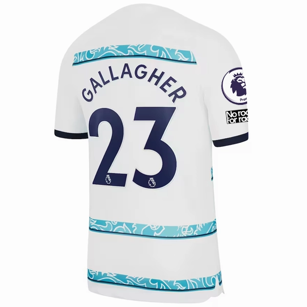 Nike Chelsea Connor Gallagher Away Jersey w/ EPL   Club World Cup Patches 22/23 (White/College Navy)