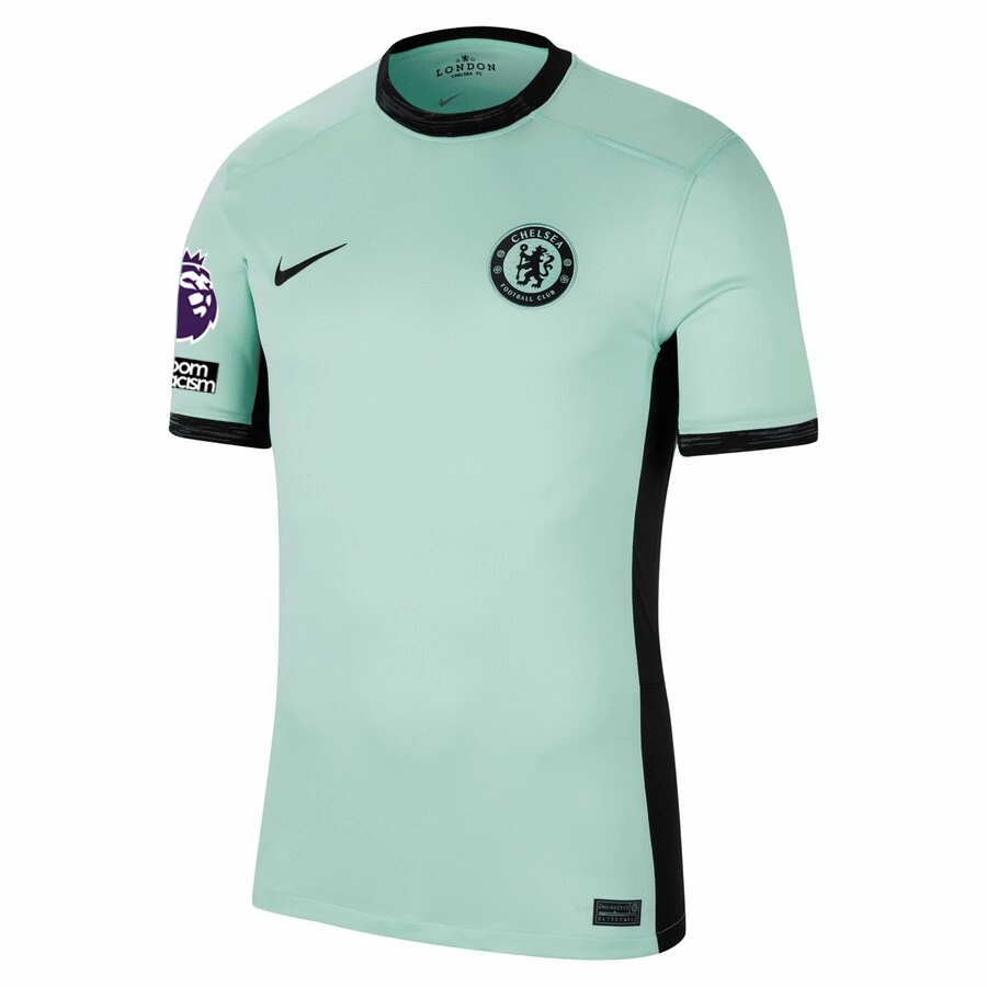 Nike Chelsea Enzo Fernandez Third Jersey w/ EPL   No Room For Racism Patches 23/24 (Mint Foam/Black)
