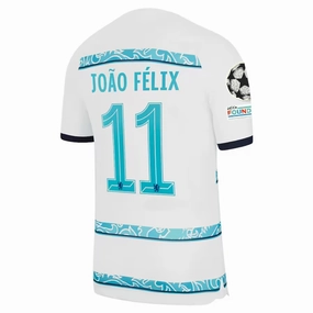 Nike Chelsea João Félix Away Jersey w/ Champions League   Club World Cup Patches 22/23 (White/College Navy)