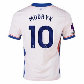 Nike Chelsea Mykhailo Mudryk Away Jersey w/ EPL   No Room For Racism Patches 24/25 (Guava Ice/Rush Blue)