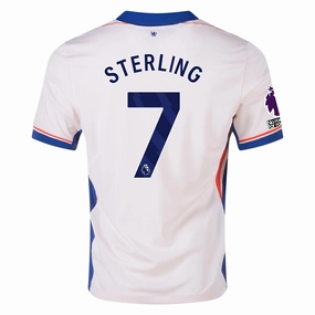 Nike Chelsea Raheem Sterling Away Jersey w/ EPL   No Room For Racism Patches 24/25 (Guava Ice/Rush Blue)