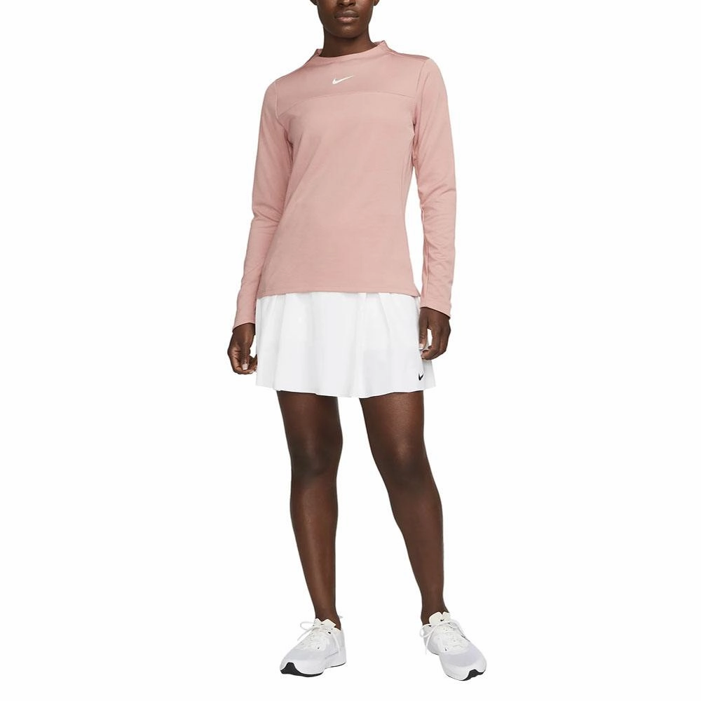 Nike Dri-FIT UV Advantage Crew Golf Mock Red Stardust/White - FW23 Women