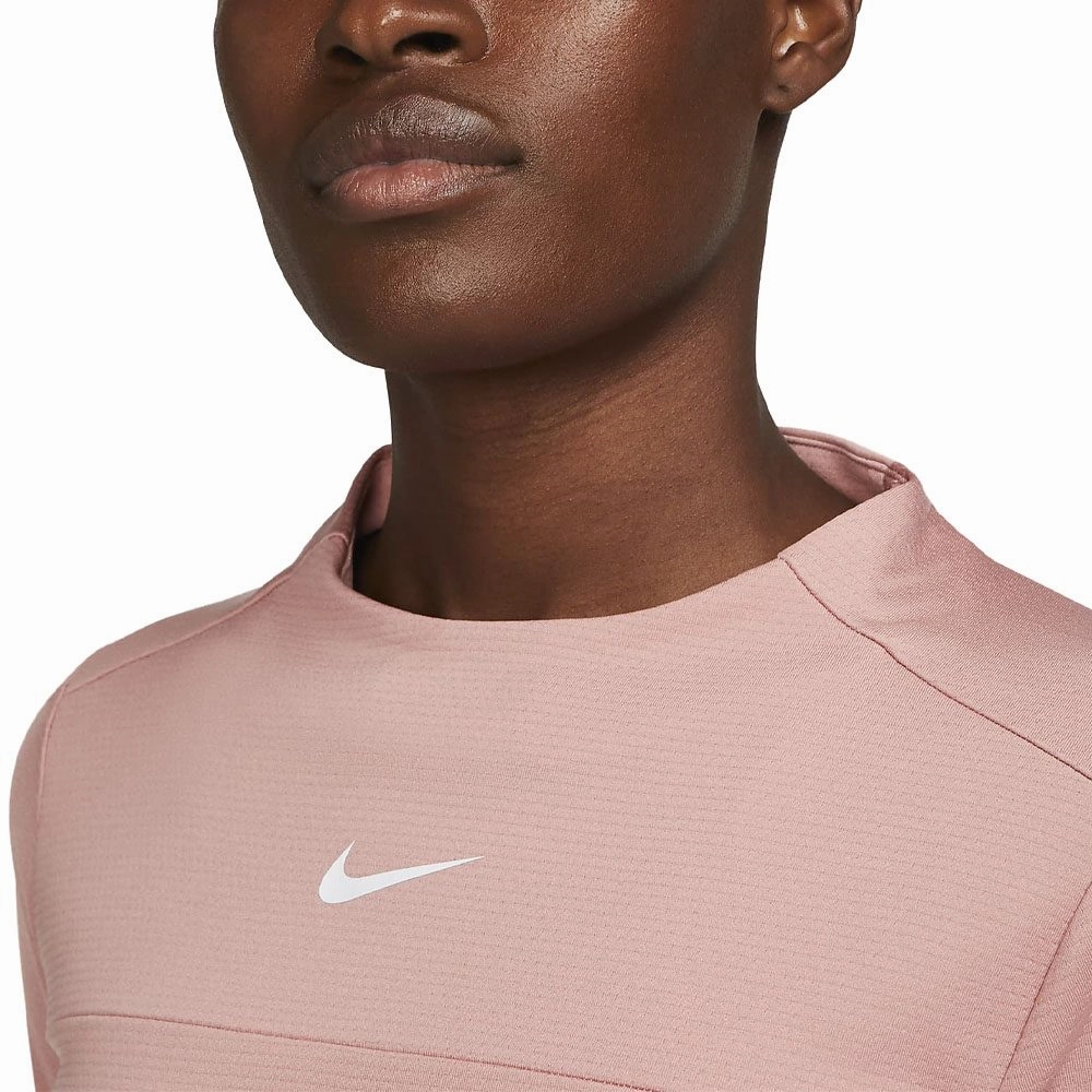 Nike Dri-FIT UV Advantage Crew Golf Mock Red Stardust/White - FW23 Women