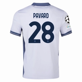 Nike Inter Milan Benjamin Pavard Away Jersey w/ Champions League   Scudetto Patch 24/25 (Summit White/Iris Whisper)