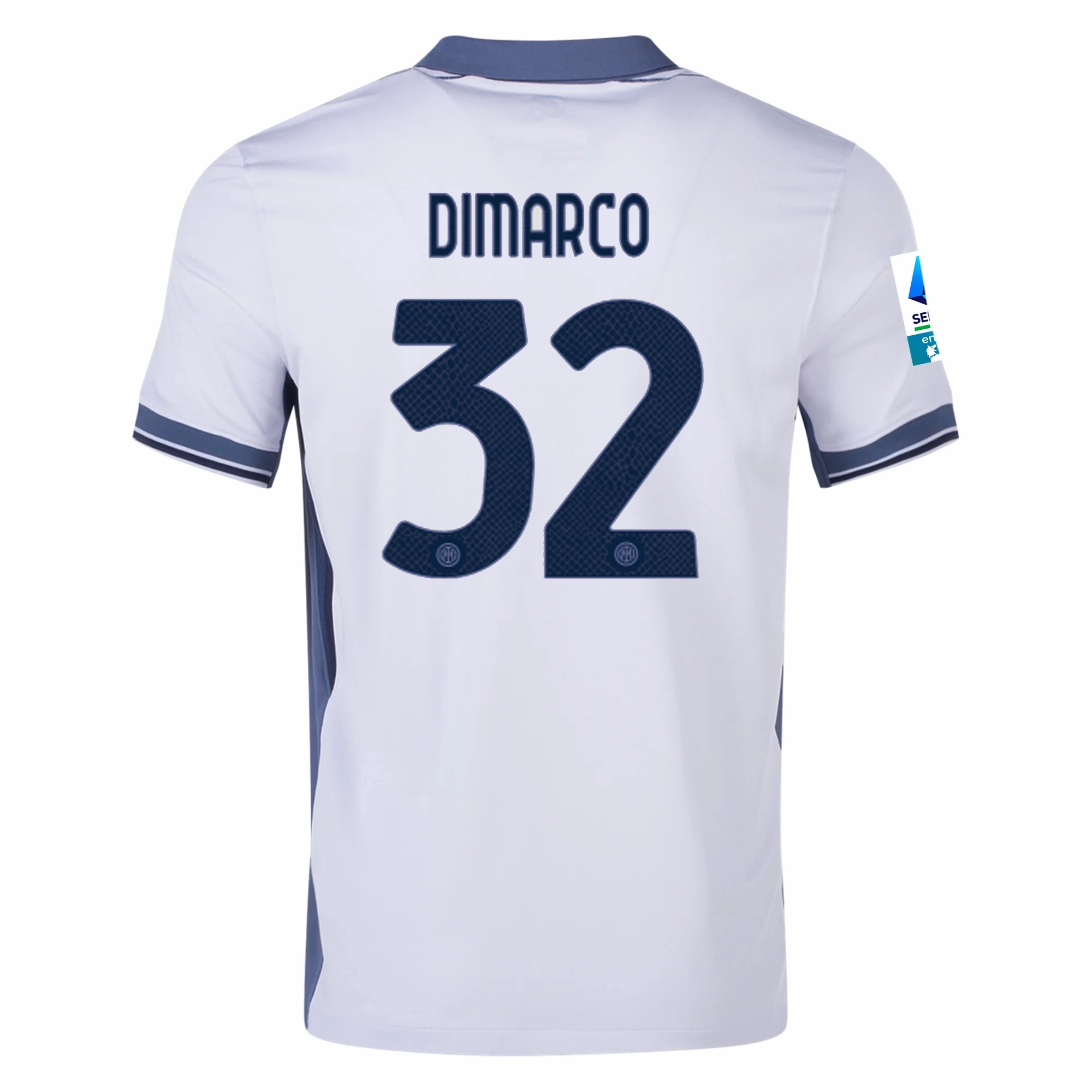 Nike Inter Milan Federico Dimarco Away Jersey w/ Serie A   Scudetto Patch 24/25 (Summit White/Iris Whisper)