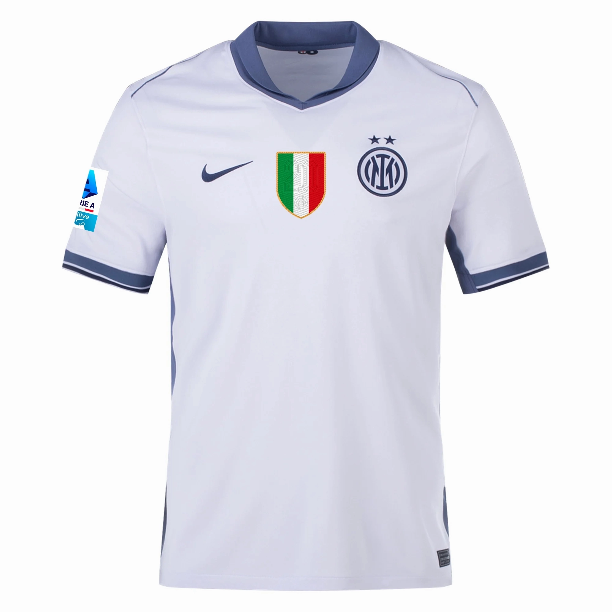 Nike Inter Milan Federico Dimarco Away Jersey w/ Serie A   Scudetto Patch 24/25 (Summit White/Iris Whisper)