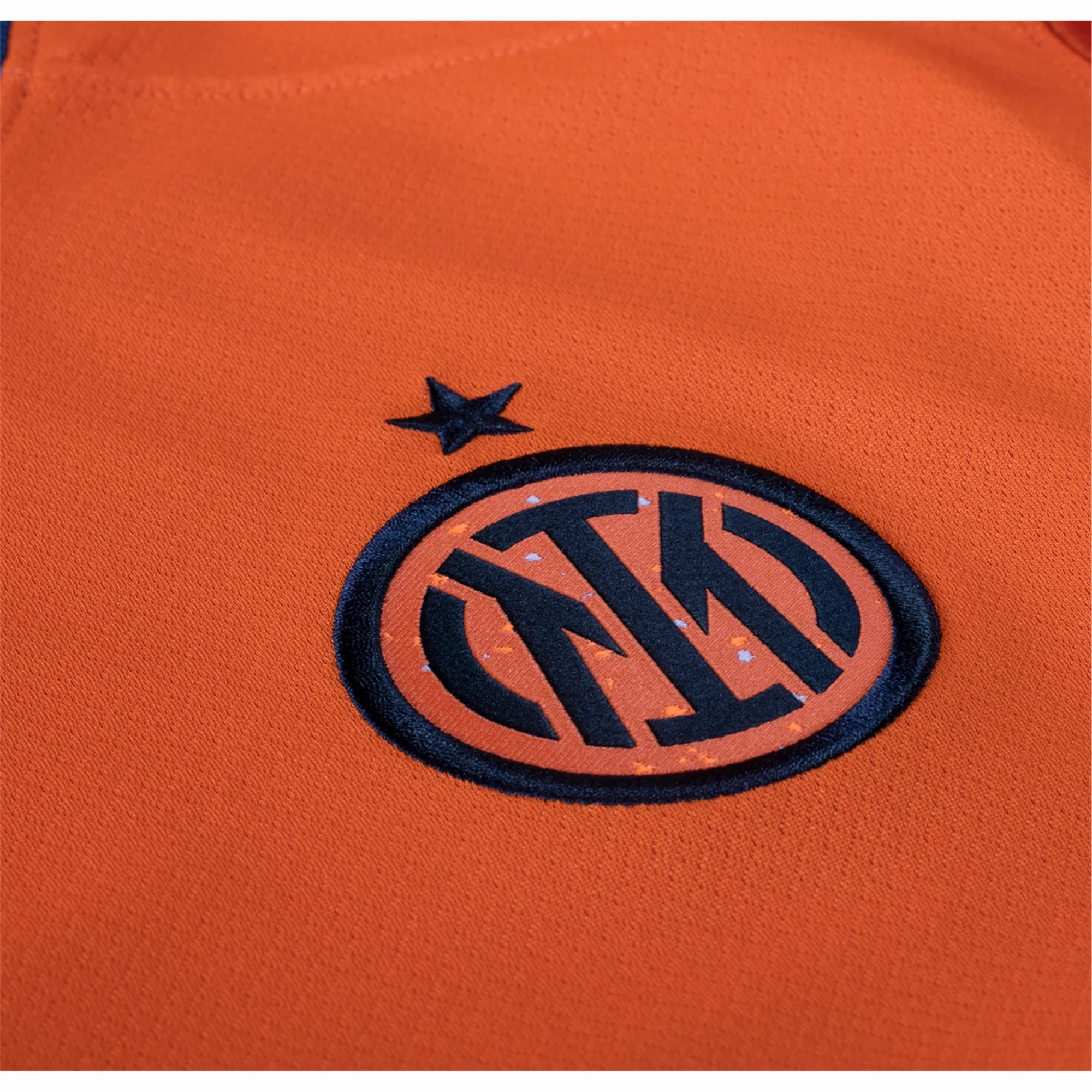 Nike Inter Milan Francesco Acerbi Third Jersey w/ Serie A   Copa Italia Patches 23/24 (Safety Orange/Thunder Blue)
