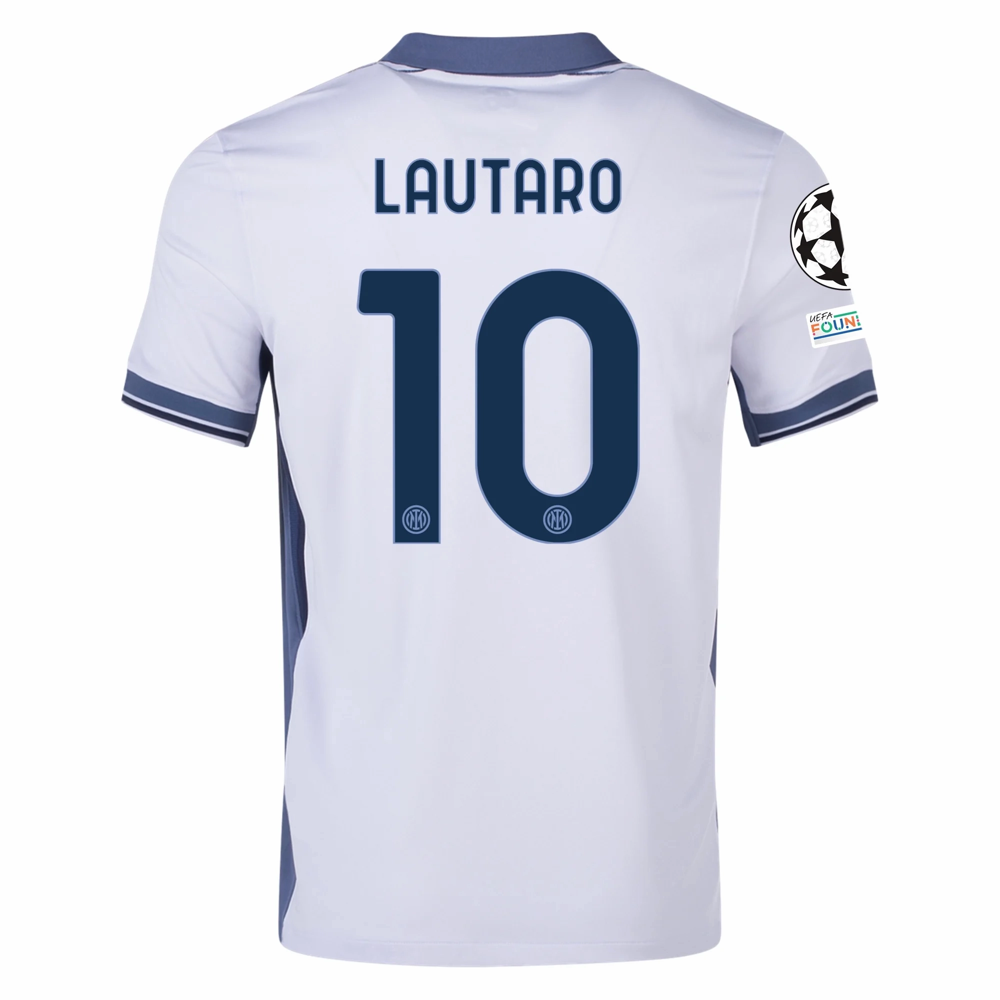 Nike Inter Milan Lautaro Martínez Away Jersey w/ Champions League   Scudetto Patch 24/25 (Summit White/Iris Whisper)