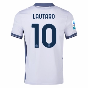 Nike Inter Milan Lautaro Martínez Away Jersey w/ Serie A   Scudetto Patch 24/25 (Summit White/Iris Whisper)