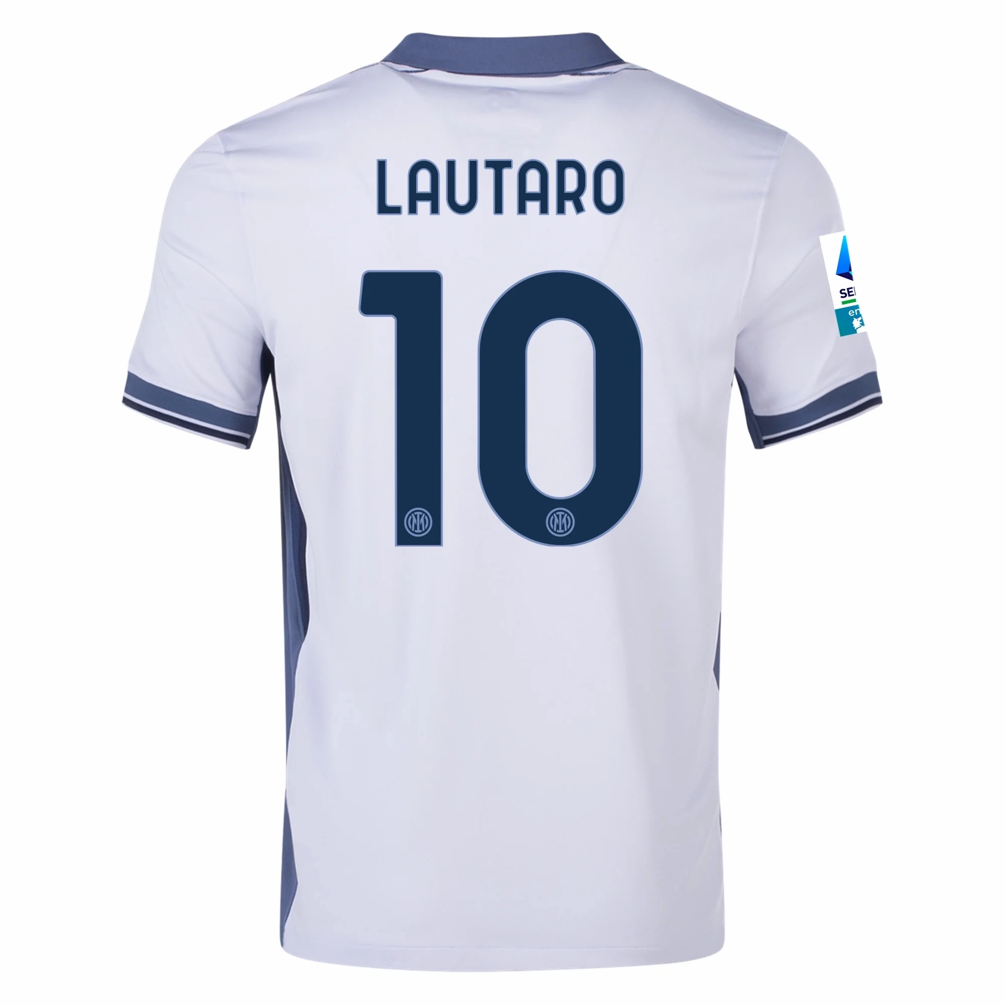 Nike Inter Milan Lautaro Martínez Away Jersey w/ Serie A   Scudetto Patch 24/25 (Summit White/Iris Whisper)