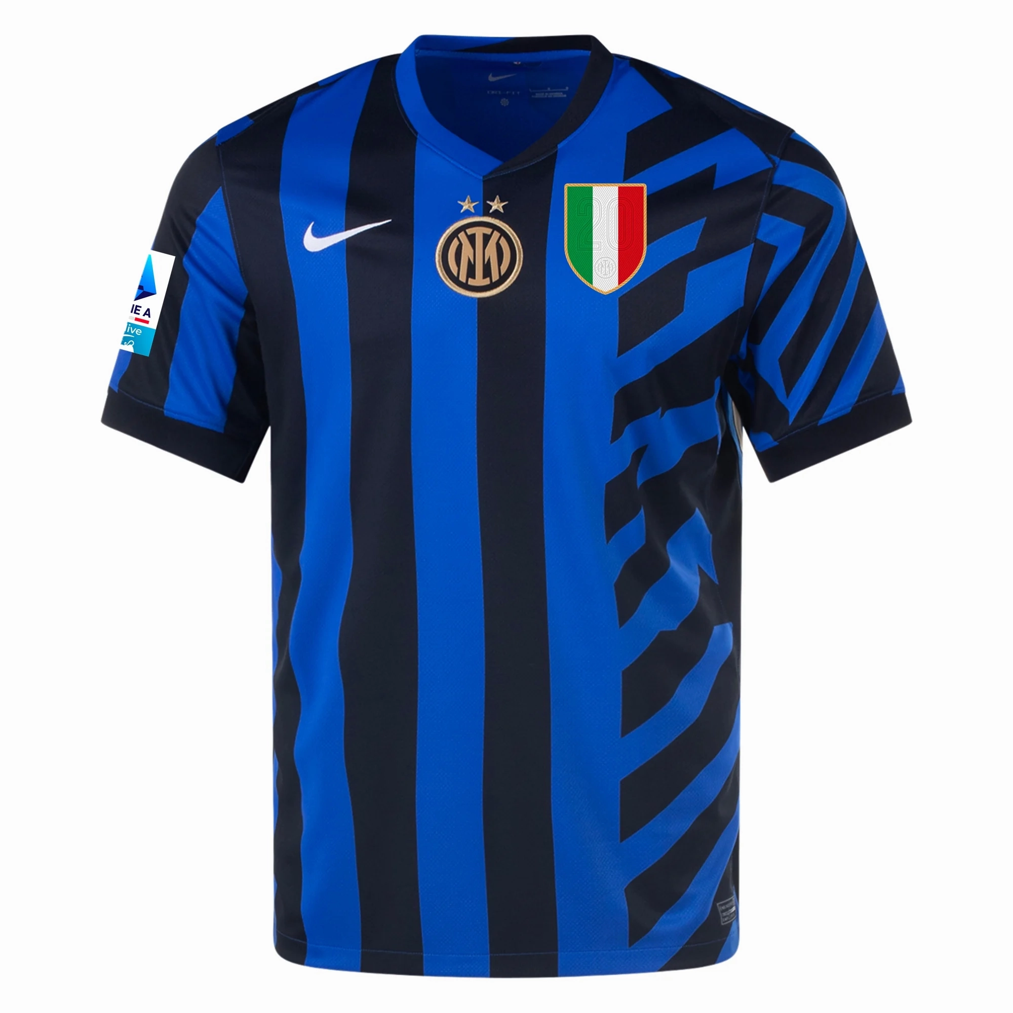 Nike Inter Milan Nicolò Barella Home Jersey w/ Serie A    Scudetto Patch 24/25 (Lyon Blue/Black)