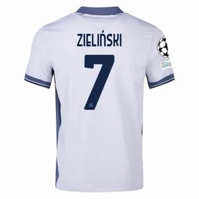 Nike Inter Milan Piotr Zieliński Away Jersey w/ Champions League   Scudetto Patch 24/25 (Summit White/Iris Whisper)