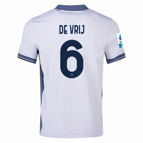 Nike Inter Milan Stefan de Vrij Away Jersey w/ Serie A   Scudetto Patch 24/25 (Summit White/Iris Whisper)
