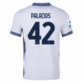 Nike Inter Milan Tomás Palacios Away Jersey w/ Serie A   Scudetto Patch 24/25 (Summit White/Iris Whisper)