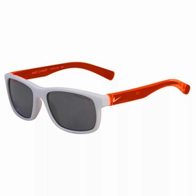 Nike Kid's Sunglasses - Grey Lens White/Orange Acetate Square Shape Frame | Champ 106