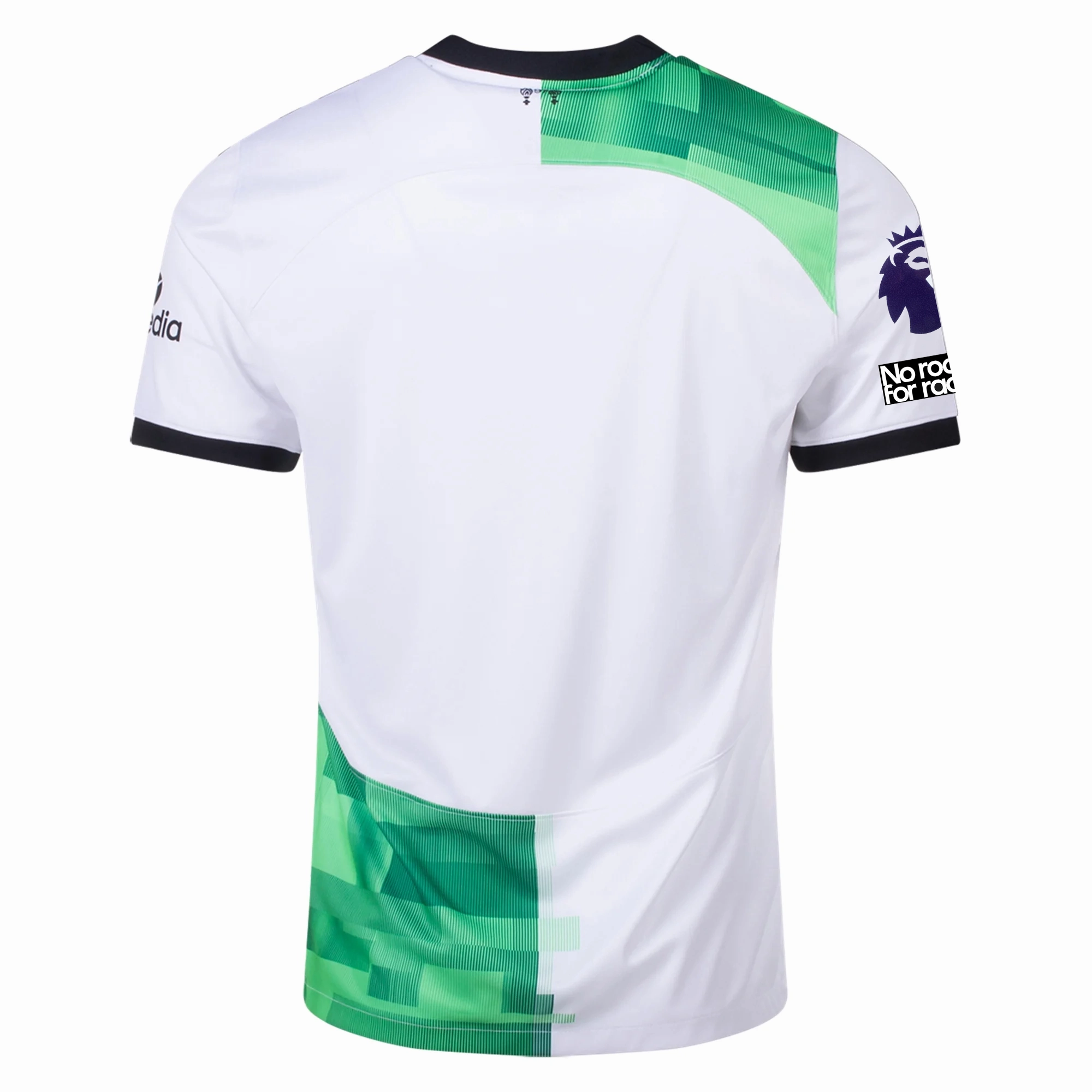 Nike Liverpool Away Jersey w/ EPL   No Room For Racism Patches 23/24 (White/Green Spark)