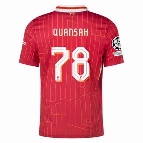 Nike Liverpool Jarell Quansah Home Jersey w/ Champions League Patches 24/25 (Gym Red/Chrome Yellow)
