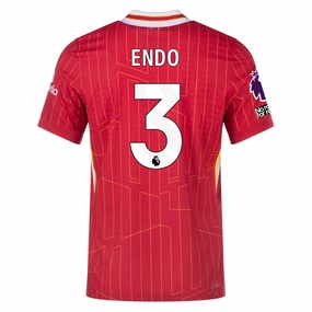 Nike Liverpool Match Authentic Wataru Endō Home Jersey w/ EPL   No Room For Racism Patches 24/25 (Gym Red/Chrome Yellow)