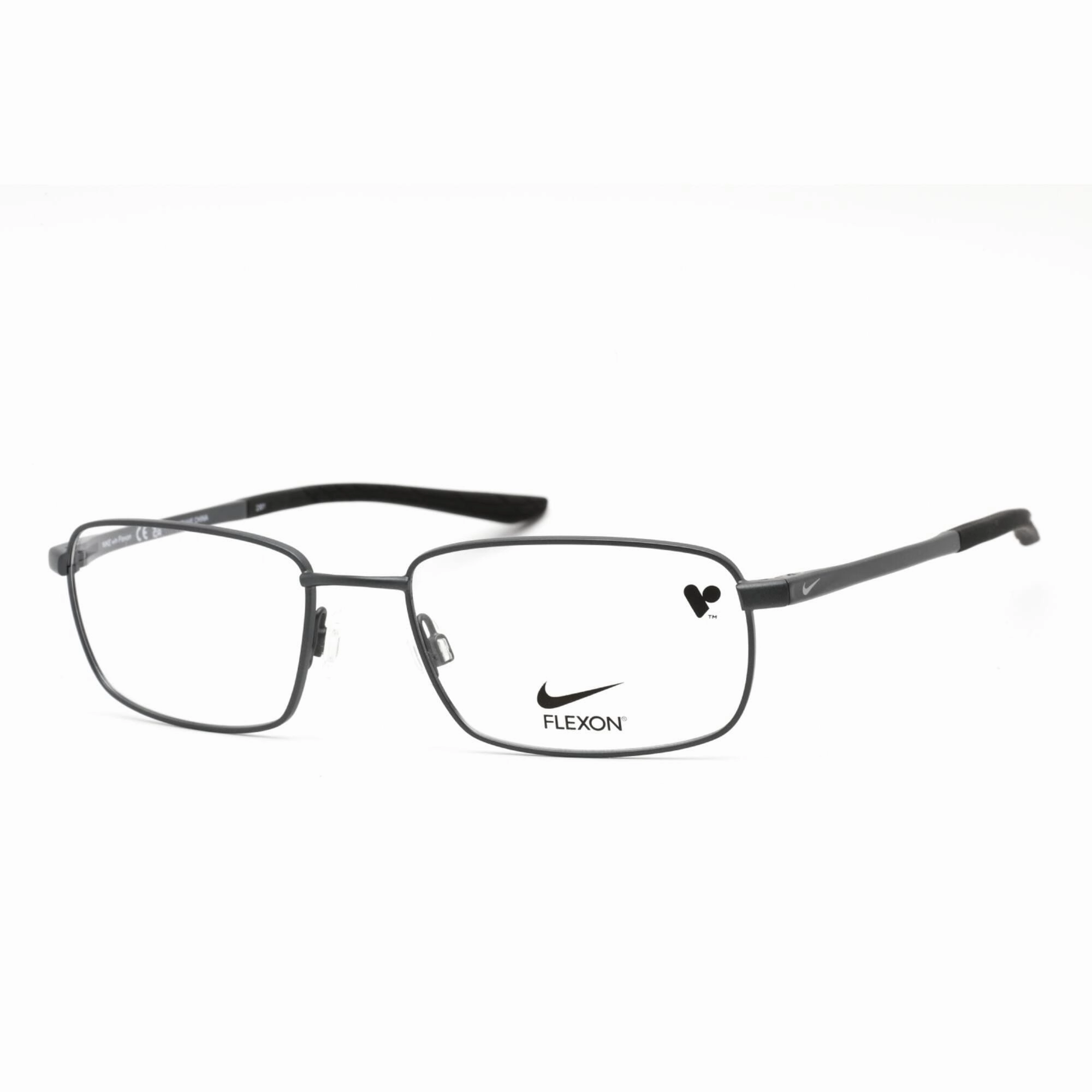 Nike Men's Eyeglasses - Clear Lens Black Metal Rectangular Shape Frame | 4294 071