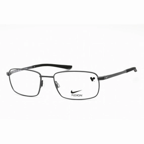 Nike Men's Eyeglasses - Clear Lens Black Metal Rectangular Shape Frame | 4294 071