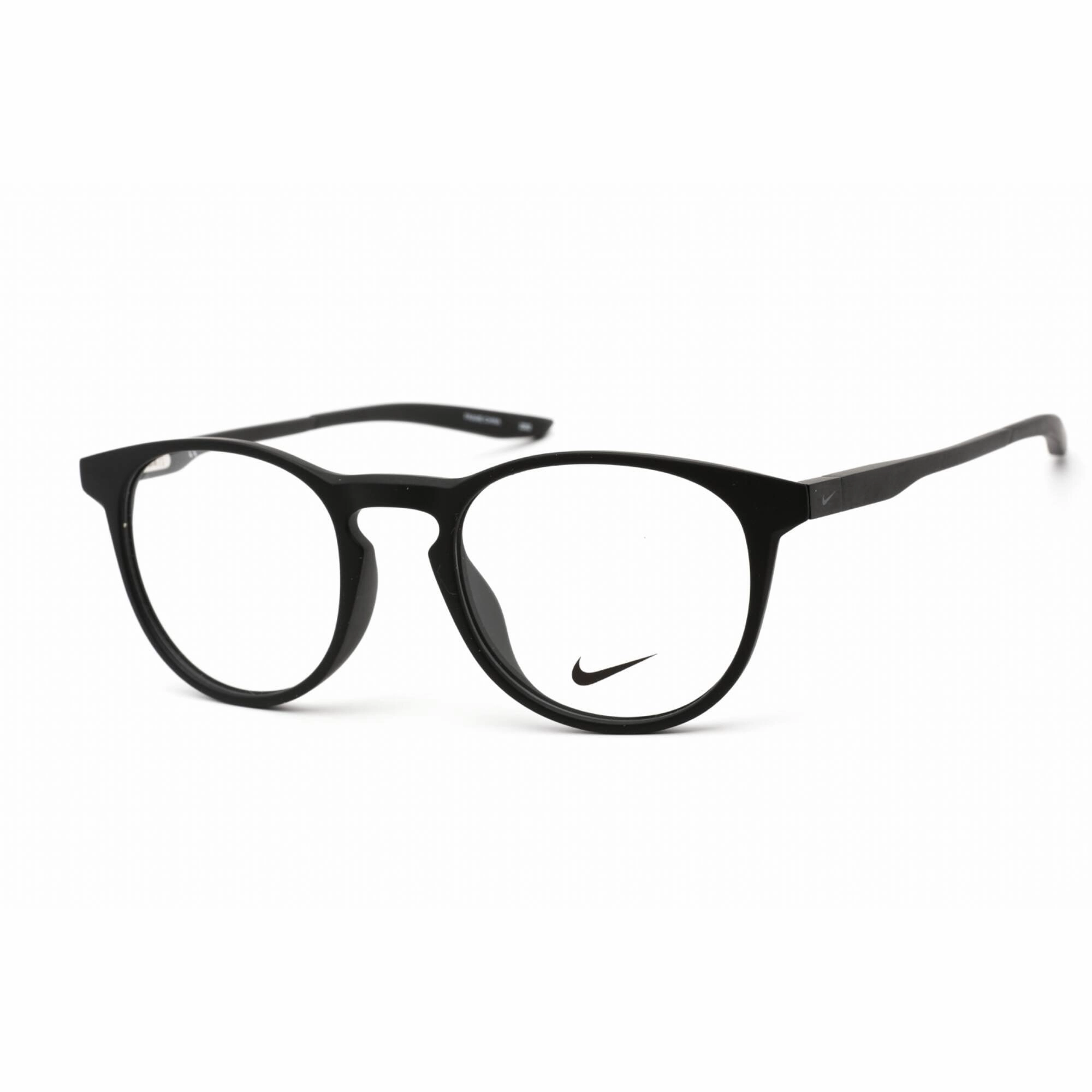 Nike Men's Eyeglasses - Clear Lens Black Plastic Round Shape Frame | Nike 7285 001