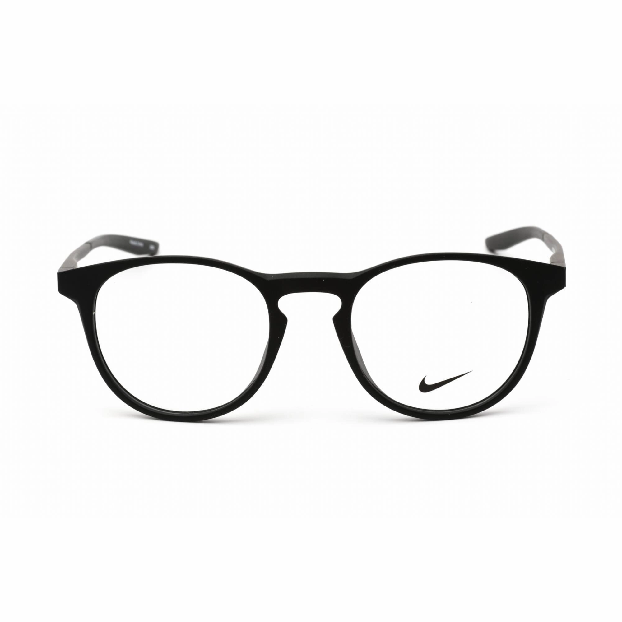 Nike Men's Eyeglasses - Clear Lens Black Plastic Round Shape Frame | Nike 7285 001